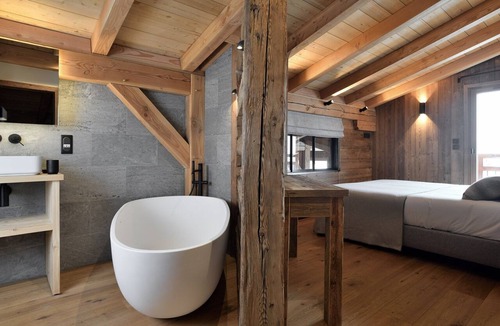 Mont-de-Lans Condo | Vue exceptionnelle ! Chalet moderne + sauna privé