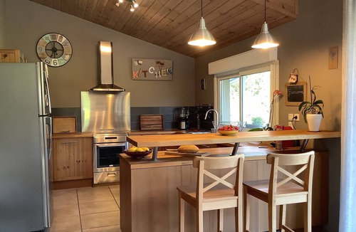 Montbrun-les-Bains House | Warm, modern wooden house in a quiet location. Sleeps 8.