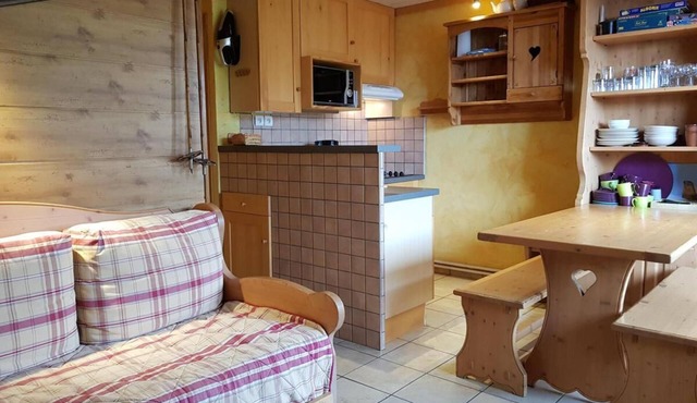 150m from resort center, 4th floor, view mountain, balcony, tv, 32m², Les Arcs in Les Arcs