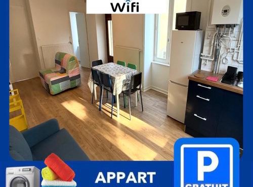 26 CHIC & COSY NOIRETABLE F2 55m2 WIFI SMART TV NETFLIX