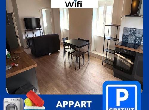 27 CHIC & COSY NOIRETABLE F2 55m2 WIFI SMART TV NETFLIX