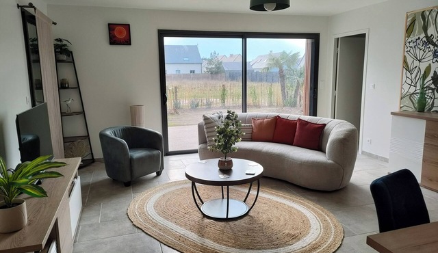 400m from the beach, new house for relaxation