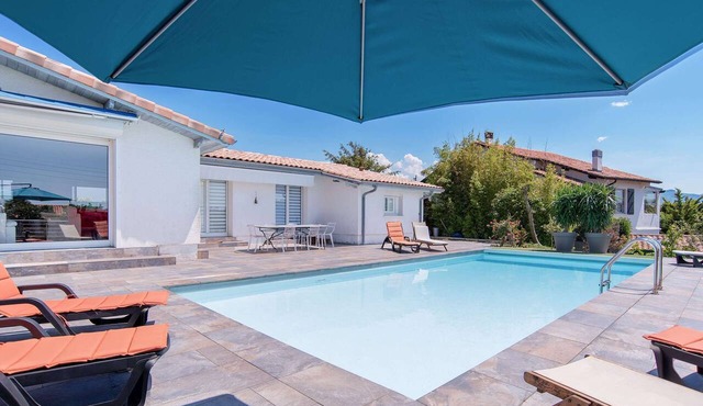 A very beautiful house with a pool