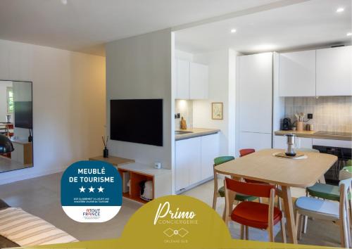 Appartement Design classé 3 étoiles avec Terrasse & Parking Privé - Hyper Centre Orléans