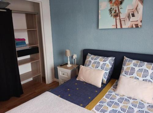 APPARTEMENT T2,1chambre,balcon,parking,10 minutes plage,linge fournis