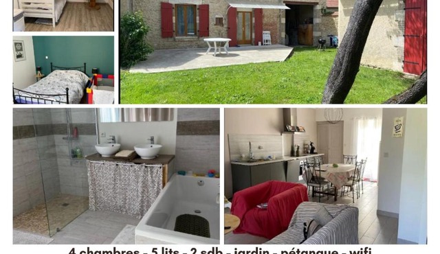 Argy Maison 4 chb-8pers-wifi-jardin-pétanque