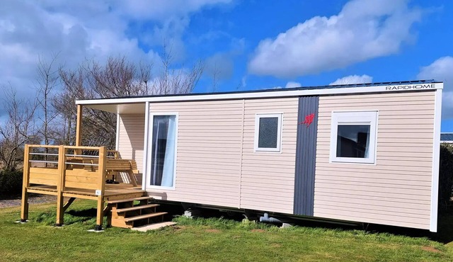 Campsite Le Clos de Balleroy * - Mobil Home Lodge 83 Comfort plus 3 bedrooms - 28 m2 + integrated terrace of 8 m 6 people