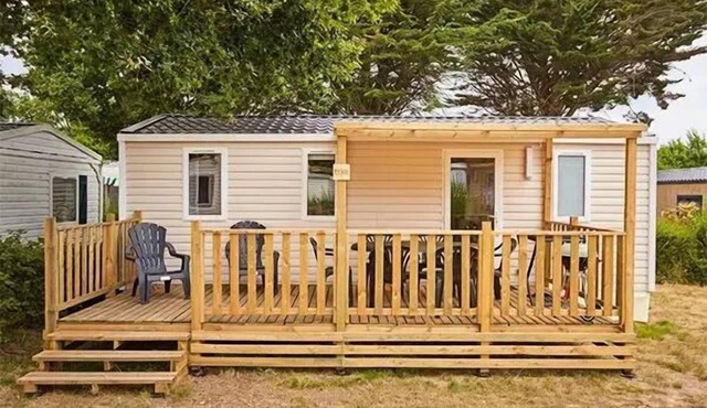 Campsite Les Dunes* - Mobile home Comfort 4 rooms 6 people air-conditioned - TV