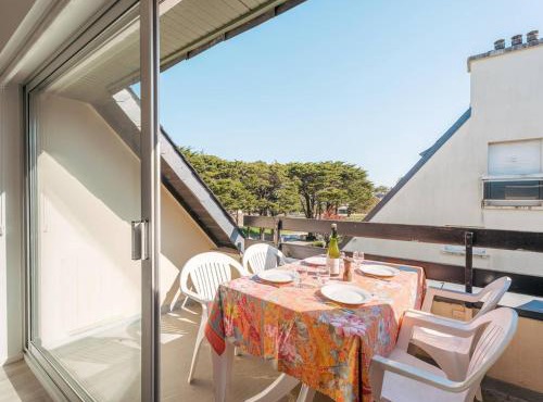 Carnac: Duplex 2 pièces, 28m², près plage, parking, accepte animaux - FR-1-477-116