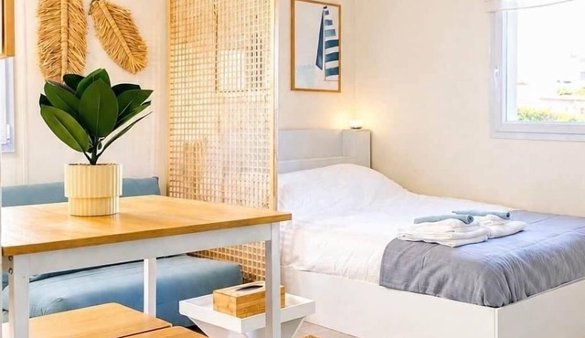 🌊Cosy studio with private beach access 🌊/private parking/bike room