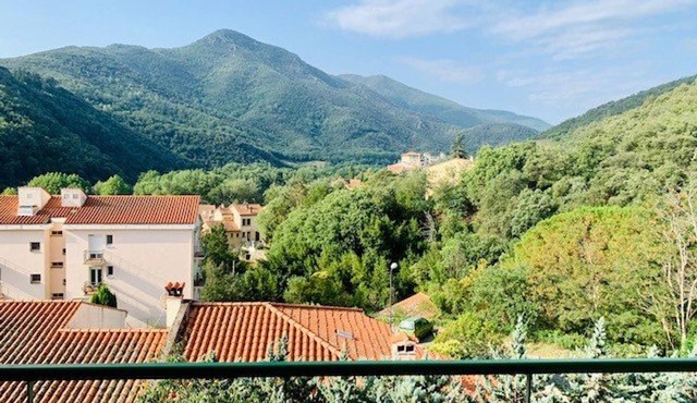 Cozy 2-Bedroom Apartment for 4 with Balcony, WiFi, Garage, and Lift in Amélie-les-Bains