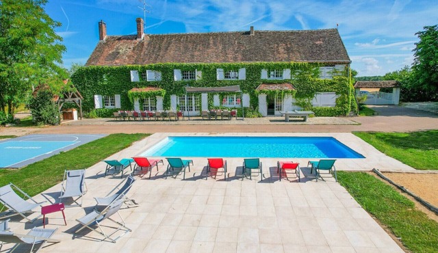 Crazy Villa Etisseaux (45) - Heated pool - Volley court - 1h30 Paris - 45p.