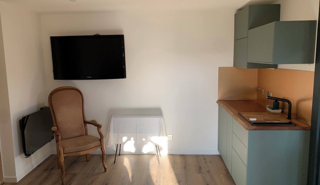 Eco Studio with breakfast and terrace 17km from central Paris