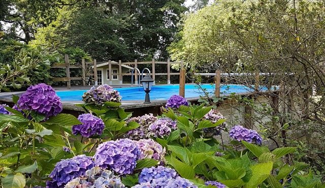Farmhouse in the outbuildings of a castle, in a 6-acre landscaped park with pool
