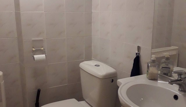 For Rent: 25 square meters, one-bedroom apartment with two rooms, kitchen, bedroom, and bathroom