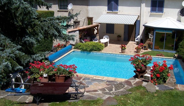 House in small village Cevennes with pool and garden.