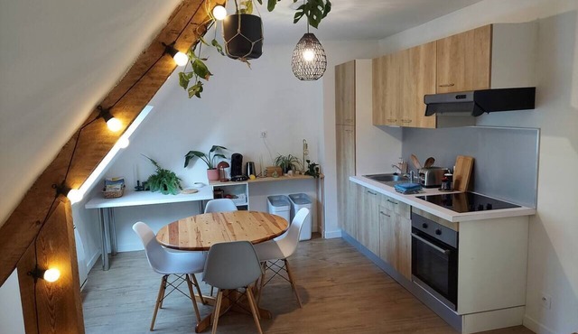 "Le 105" in Larmor-Plage, garden view, parking and cellar