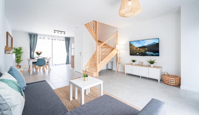 Le Cool Plex Duplex avec Jardin, Disney 10mn