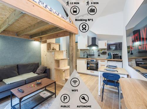 Le Loft cosy avec mezzanine Centre Guingamp