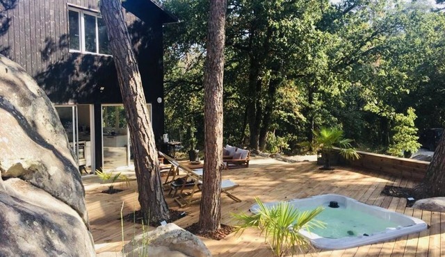 Maison atelier d'artiste dans les arbres and jacuzzi, 50 km from Paris