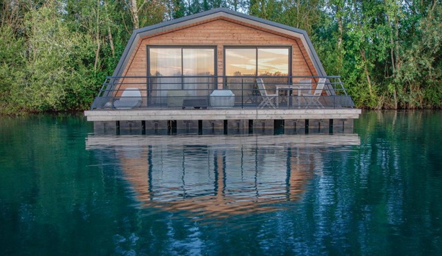 Maison flottante - Baurech - Lac prive nature