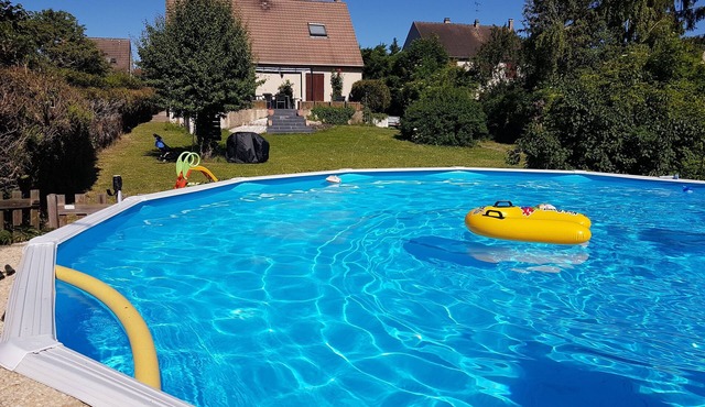 Maison vue Seine-jardin 1400m2 -piscine Chauffée-5 Chambres-2 Cuisines