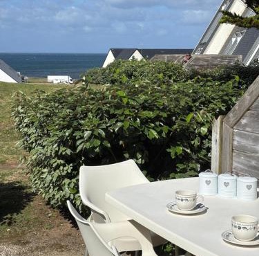 Maisonnette vue mer - piscine - Guidel Plage