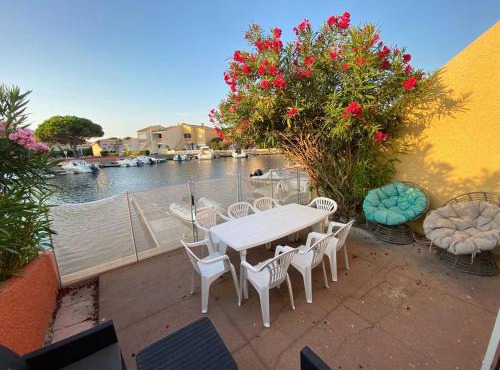 Marina 5P avec piscine et terrasses, 4 chambres, clim, parking, proche plage et commerces, Port Barcarès - FR-1-81-554