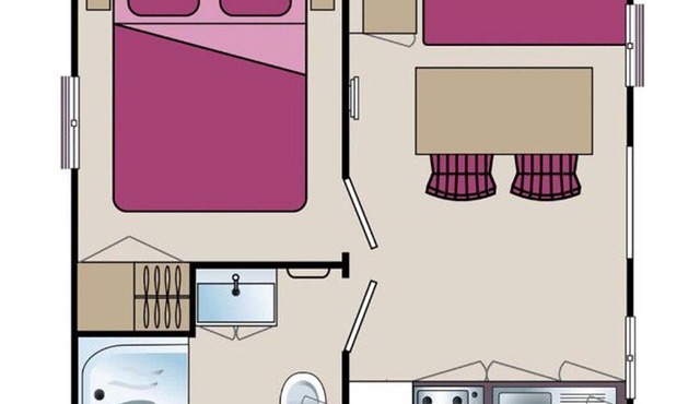 Mobile home with terrace - 2 persons