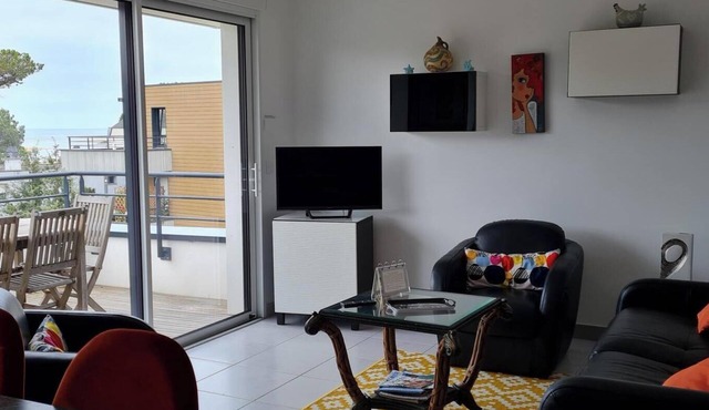 Nice apartment, sea view, terrace Guidel Plages