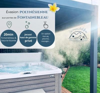 PrestigeLodgesFontainebleau, Maison polynésienne & jacuzzi privé