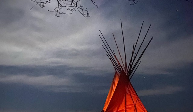 Sioux tepee in the wilderness