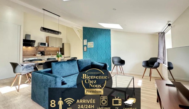 Spacieux Appartement 8 Couchages en Centre de Riom N9