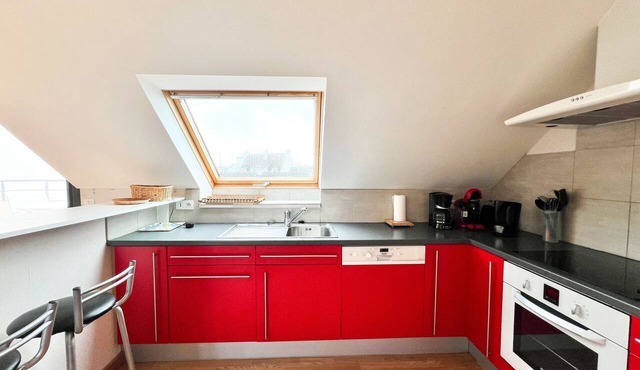 Spacious duplex sea view, balcony terrace + parking space/IDEAL FAMILY in Le Conquet