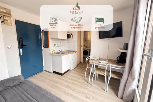 T2 23m2 Confort calme Centre ville Paray app 408