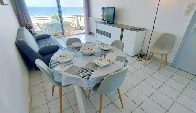 T2 rénové face mer avec balcon au Canet-Plage, 4 pers - FR-1-696-127