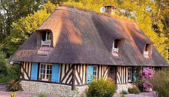 Typical cottage and outbuilding near Honfleur and Deauville