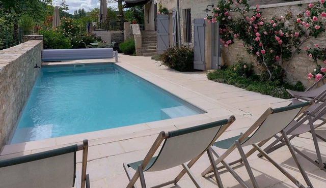Villa de luxe La Jonchère, Piscine vue sur les vignes Beaune