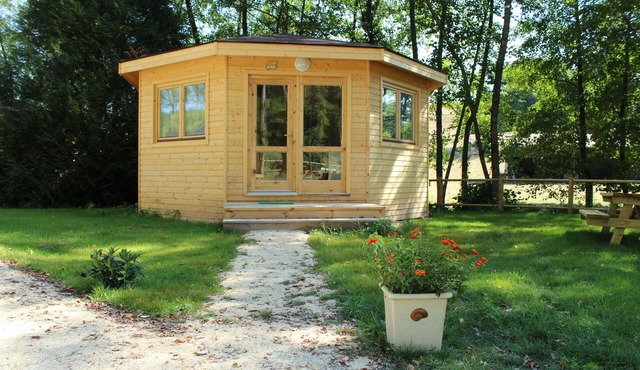 Wooden garden shed