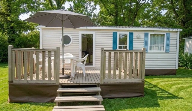 ZEcamping 3 étoiles espace aquatique toboggans mobil-home TV 35m2 7 pers