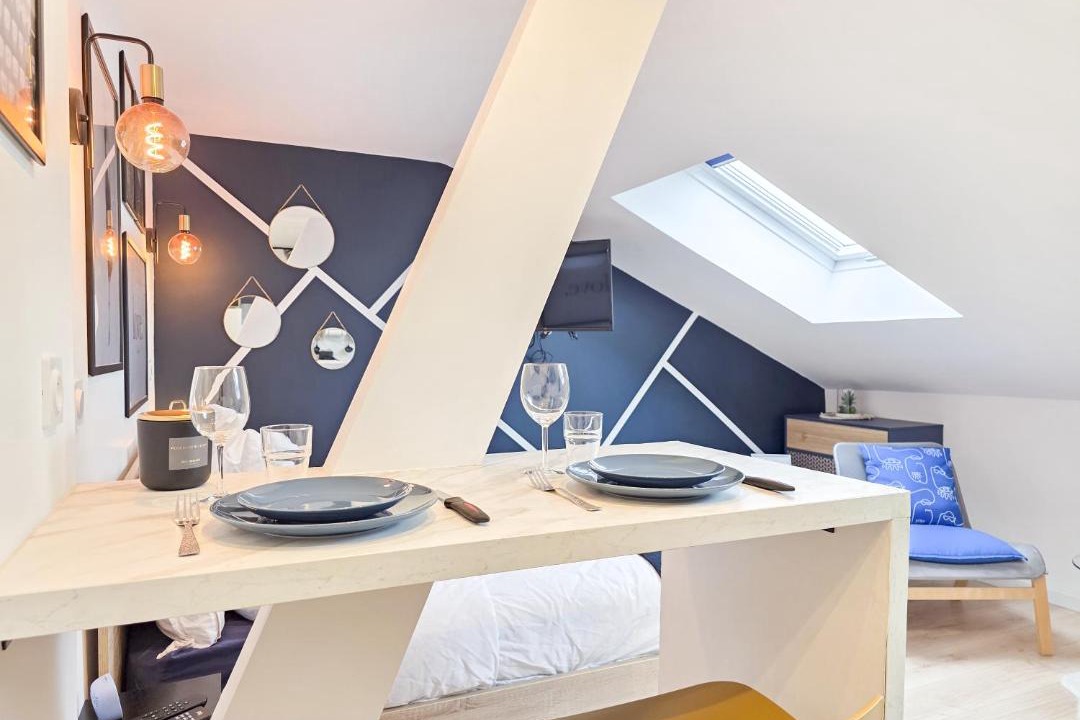 Yffiniac Apartment | Bleu Chic Élégance Contemporaine - Proche Mer